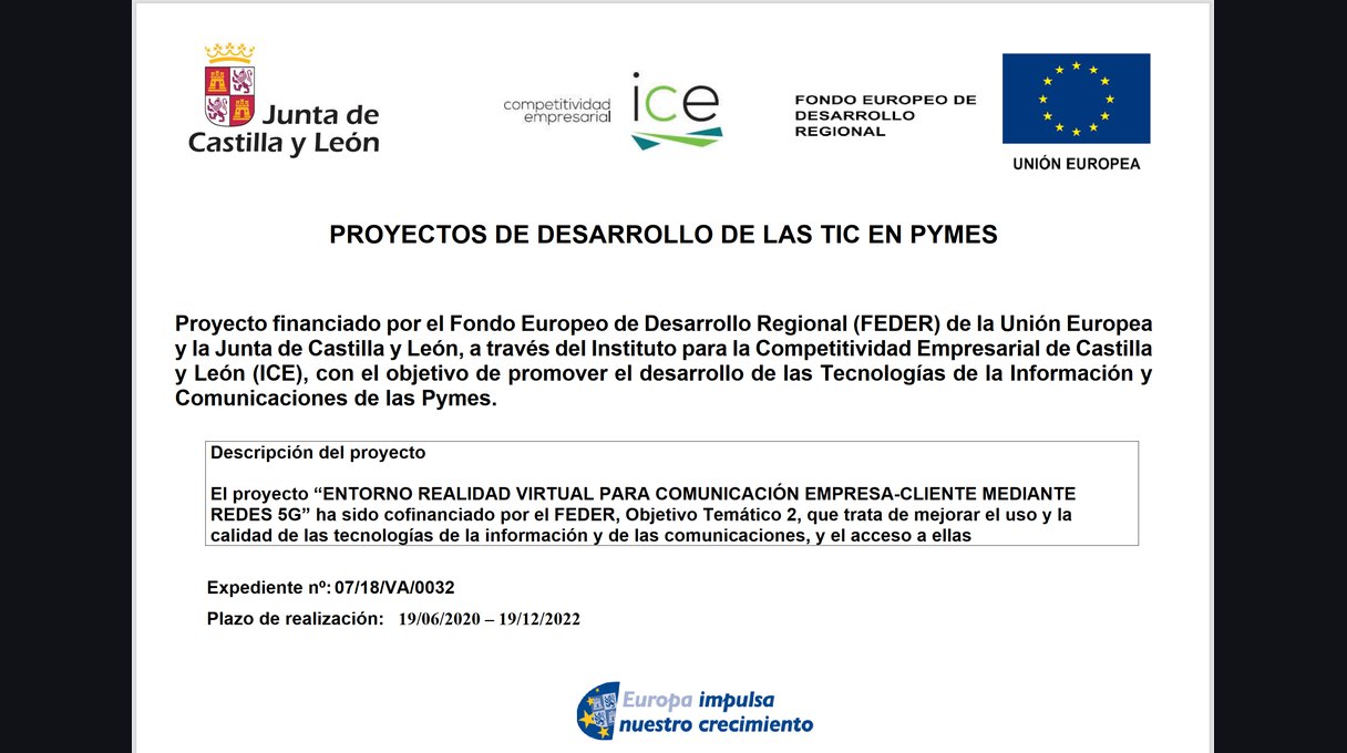 Entorno de realidad virtual para comunicación empresa-cliente mediante redes 5G