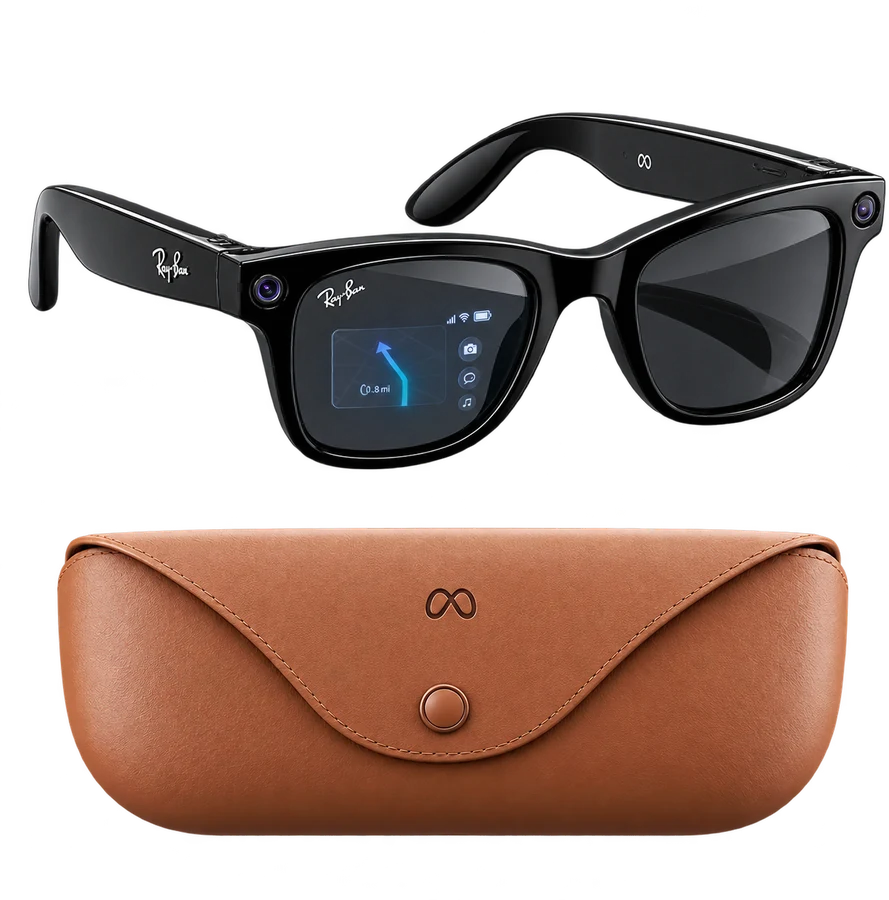 Ray-Ban Meta Display with its charging case